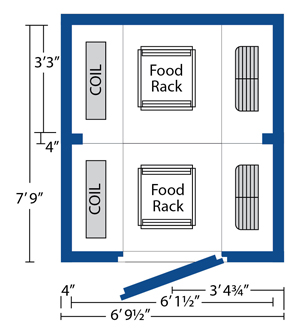 Bally Northwind Blast Chiller 1000 Dimensions